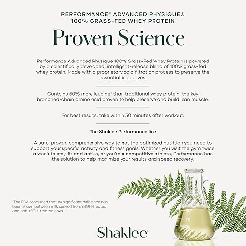 Miniatura 6 de Shaklee - Performance Advanced Physique 100% proteína de suero alimentada con pasto fórmula de absorción rápida - 0.71 oz de proteína 110 calorías -