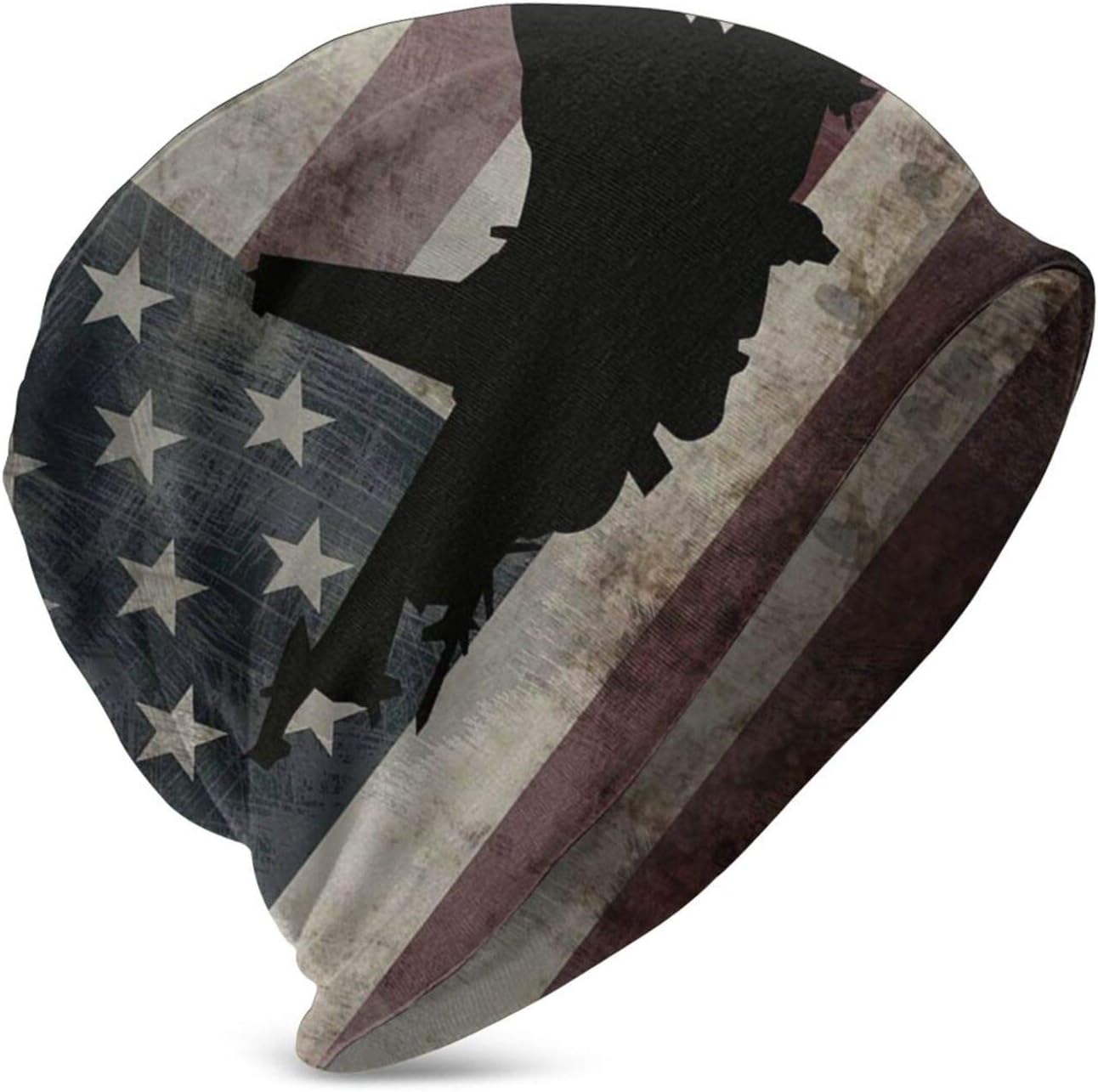 OnlyZhao Us Airforce Fighter Jet Airplane with American Flag Stretchy Knit Cap Warm Skull Cap Beanie Hat Winter for Teenager Children: Garden & Outdoor