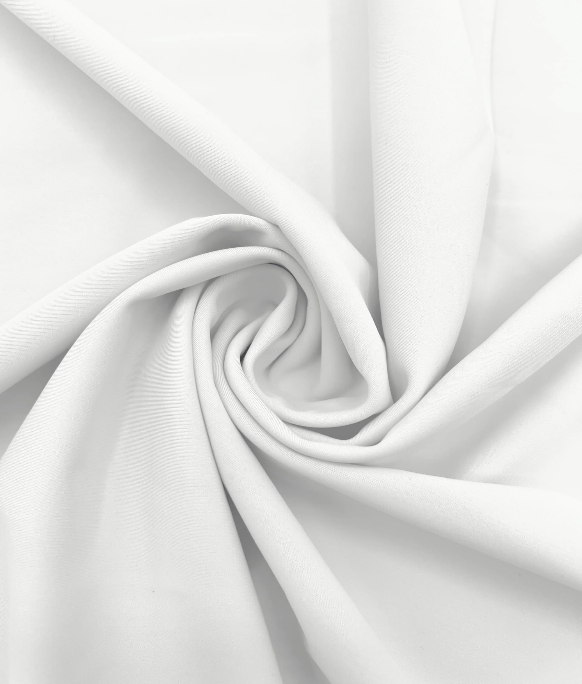 EOVEA - Nylon Spandex 4 Way Stretch Fabric - Swimwear by The Yard - 60" Wide Lycra - Stretchy Swimsuit Material - Matte Tricot for Activewear - White, 1 Yard