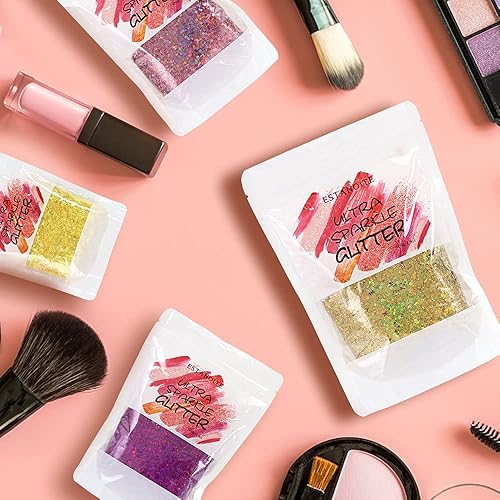 Miniatura 3 de Purpurina gruesa iridiscente de 3.53oz, purpurina gruesa multiusos para artes y manualidades, decoración de vidrio, flores de boda, purpurina