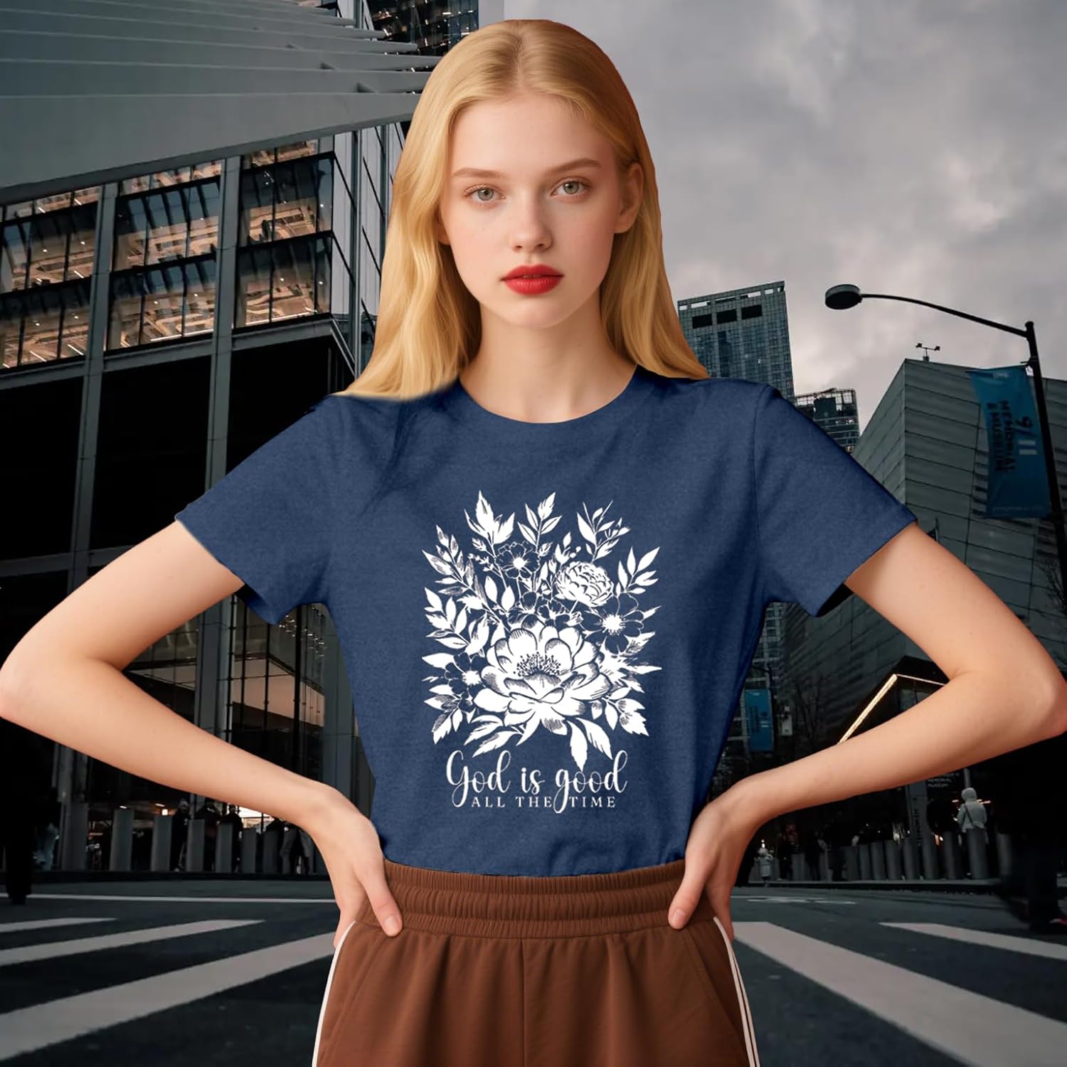 Christian Shirts for Women God is Good T-Shirt Faith Bible Verse Tee Tops - Image 5