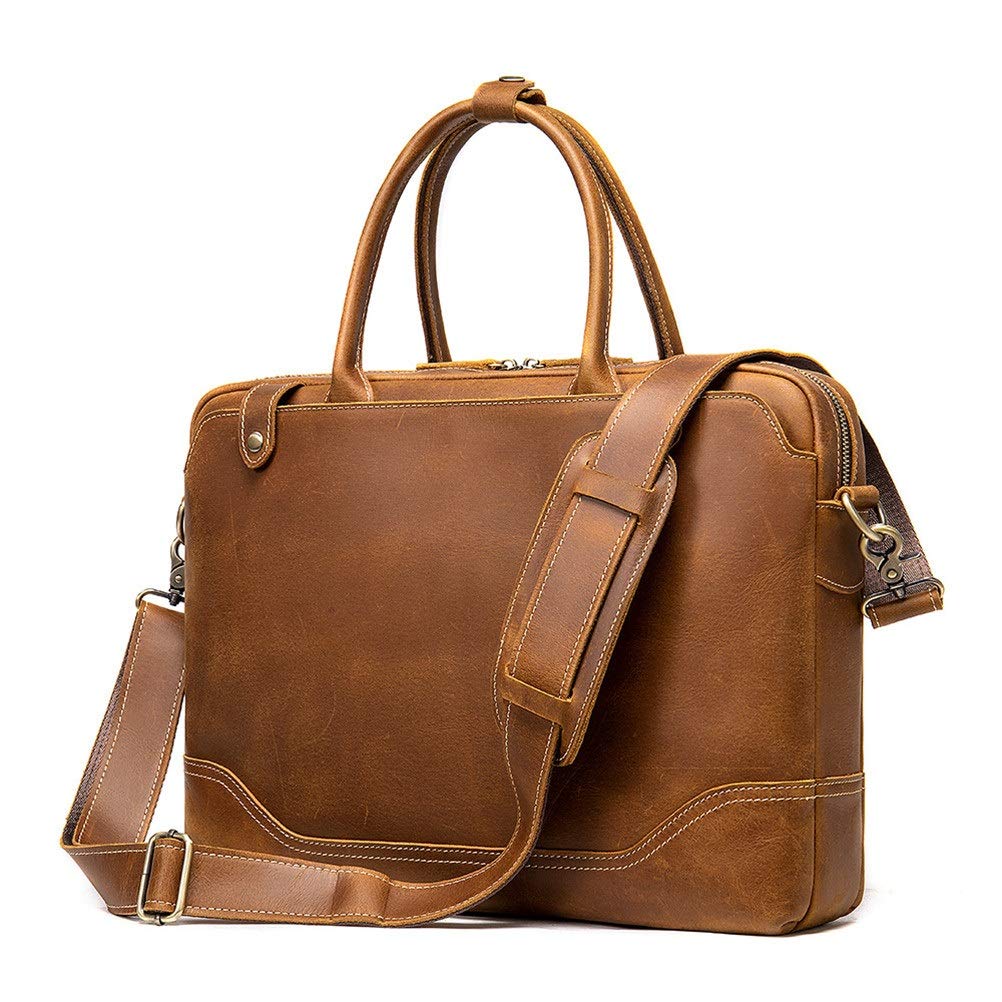 Sacoche homme cuir business | Grand sac ordinateur 14" et voyage d'affaires