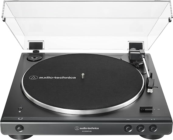 Audio-Technica AT-LP60XBT-USB-BK Fully & AT-LP120XUSB-BK Direct-Drive Turntable (Analog & USB), Fully Manual, Hi-Fi, 3 Speed, Convert Vinyl to Digital, Anti-Skate and Variable Pitch Control Black