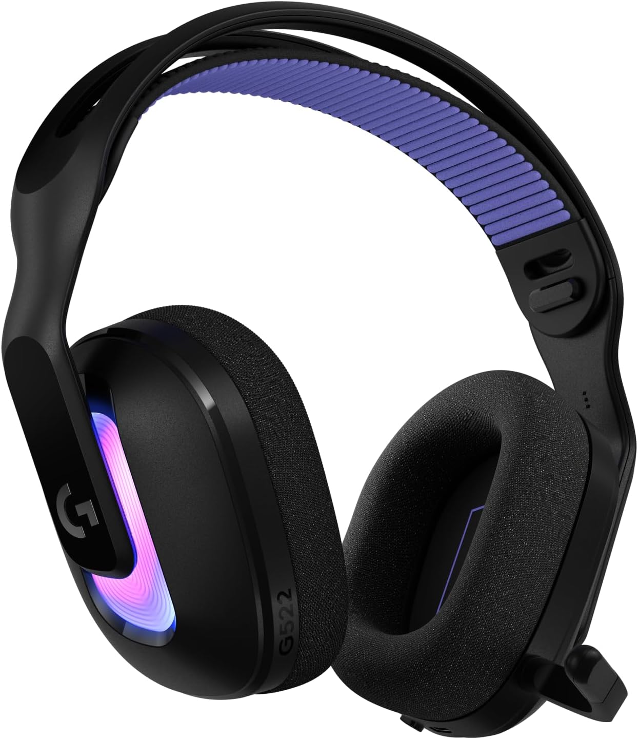 Logitech G522 Lightspeed Wireless Gaming Headset - Black | For PC, 2.4 GHz, Bluetooth & USB-C , <60 Hr Battery, 48 kHz/24 bit Audio, Detachable 48 kHz/16 bit Blue VO!CE Mic, RGB
