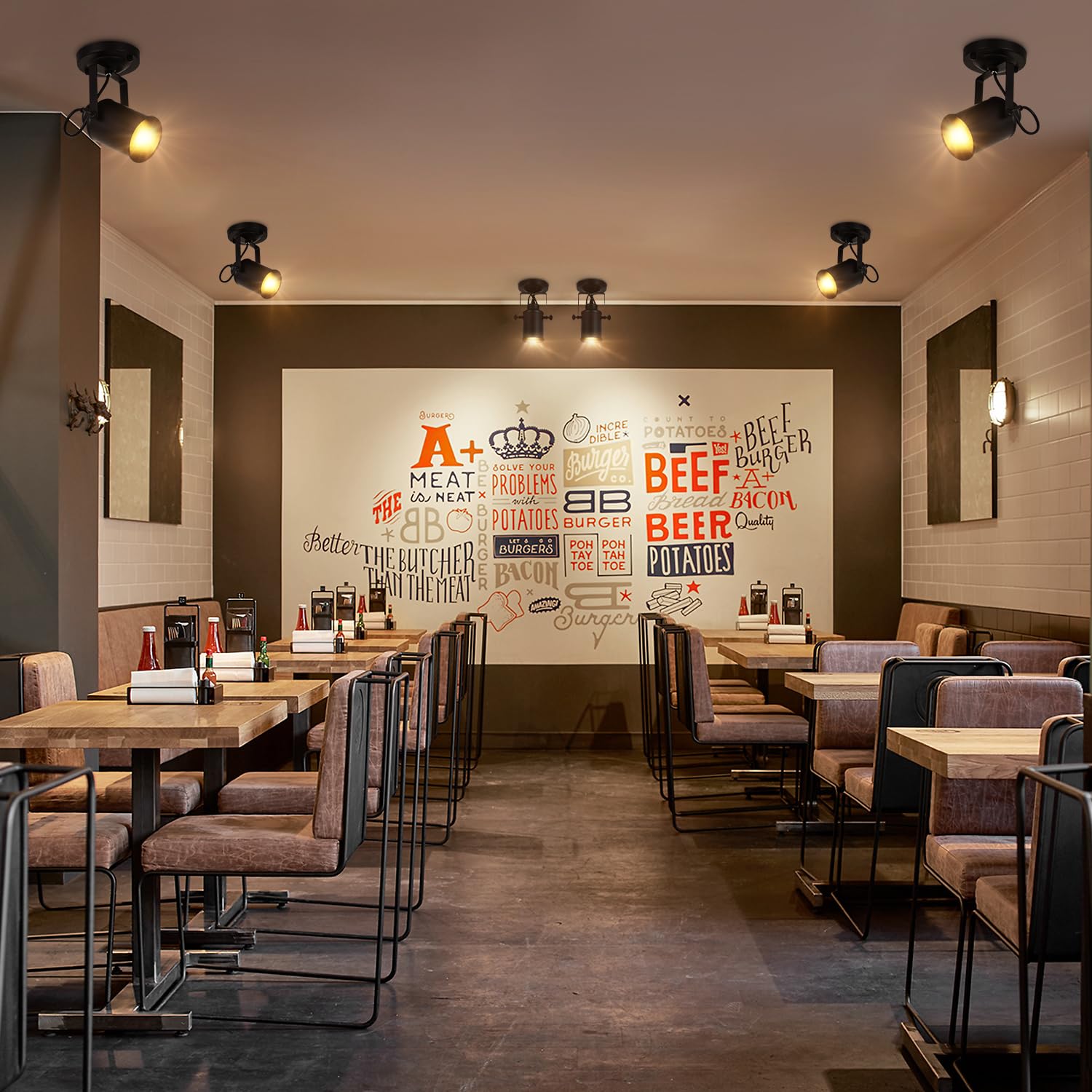 Comely Applique Murale Interieure, Réglable Spot LED Lampe Murale Rétro Industrielle E27, Luminaire Mural Interieur en Métal pour Salon Chambre Restaurant Cuisine, Noir | Industrielle E27 Luminaire Mural Interieur en Métal pour Salon Chambre
