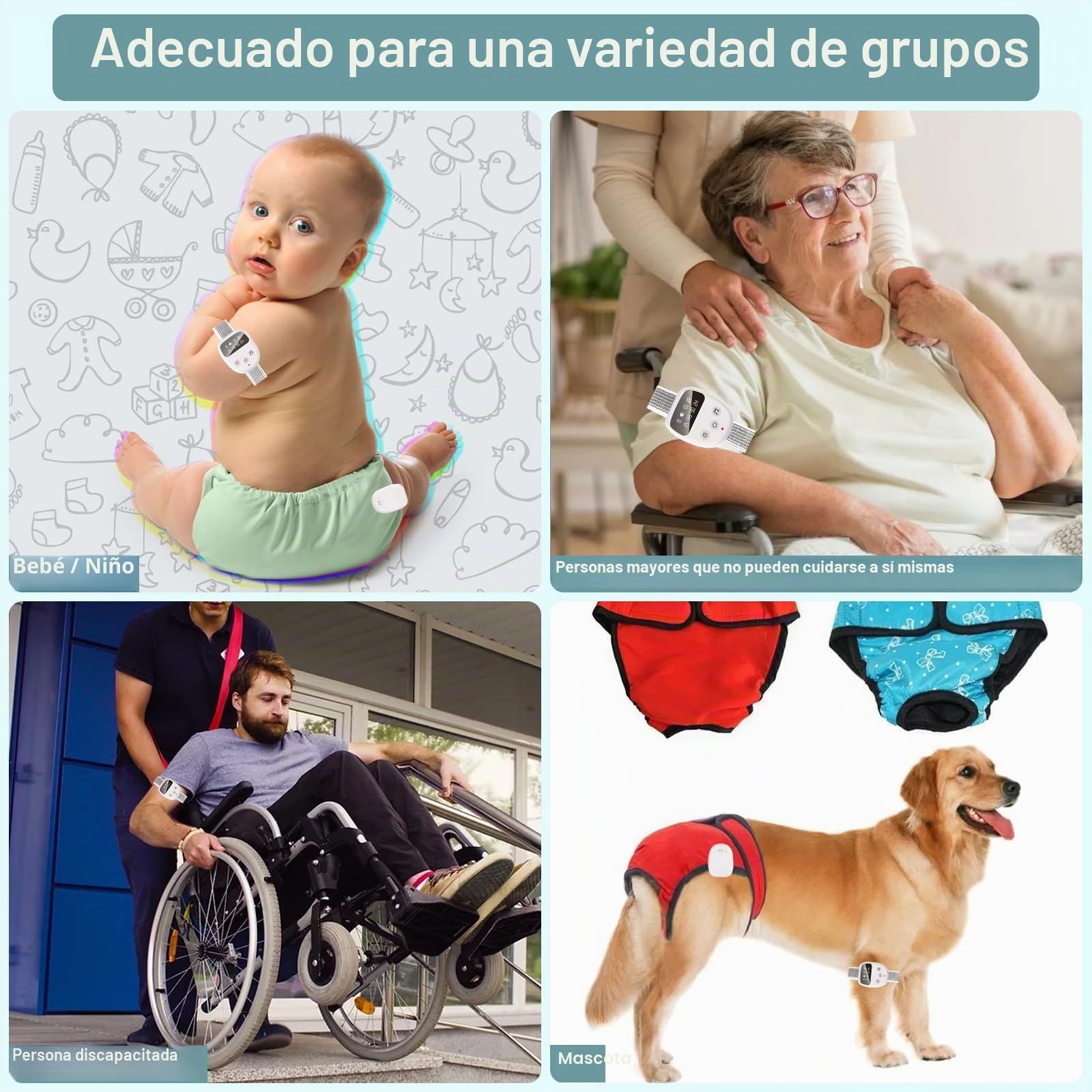 Alarma inalámbrica para niños, con mando a distancia, 3 modos de recordatorio, 2 tonos de llamada, carga USB, temporizador, alarma para entrenamiento de orinal nocturno Superwindun (versión básica​)