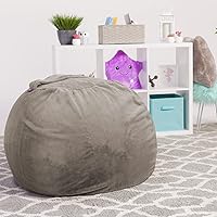 Vista 405 de Posh Creations - Puff para niños, adolescentes y adultos, incluye funda extraíble y lavable a máquina, tamaño grande de 38 pulgadas, lona con diseño
