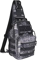 Vista 9 de Qcute - Mochila táctica militar con sistema Molle, bandolera impermeable para uso diario al aire libre