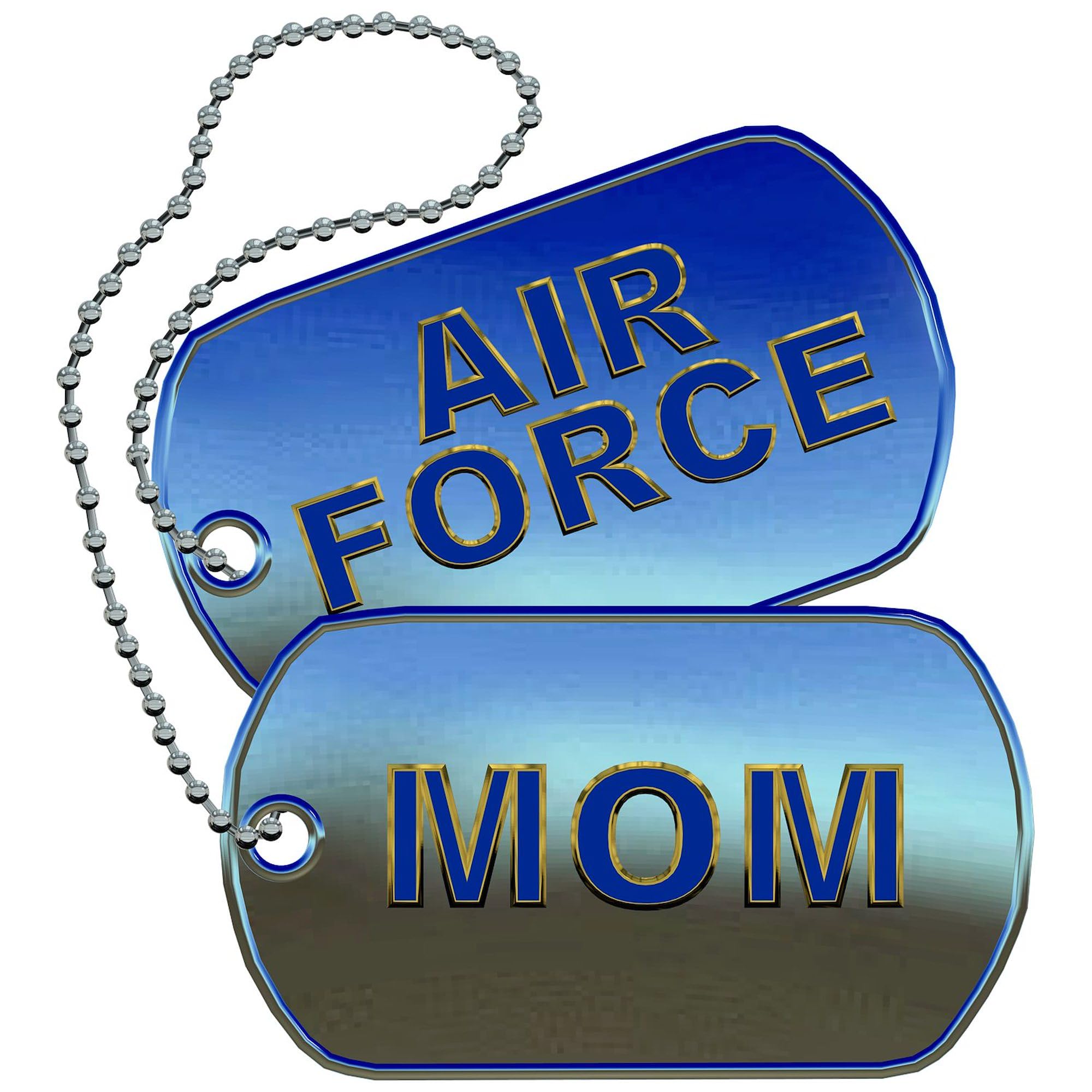 CafePress Air Force Mom Dog Tags Square Sticker 3 X 3 Square Bumper Sticker Car Decal
