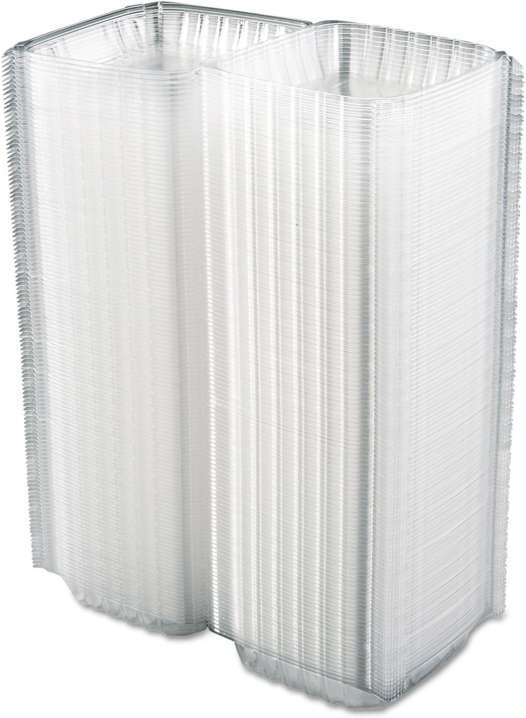 DART C90PST1 ClearSeal Hinged-Lid Plastic Containers 8 3/10 x 8 3/10 x 3 Clear 250/Carton
