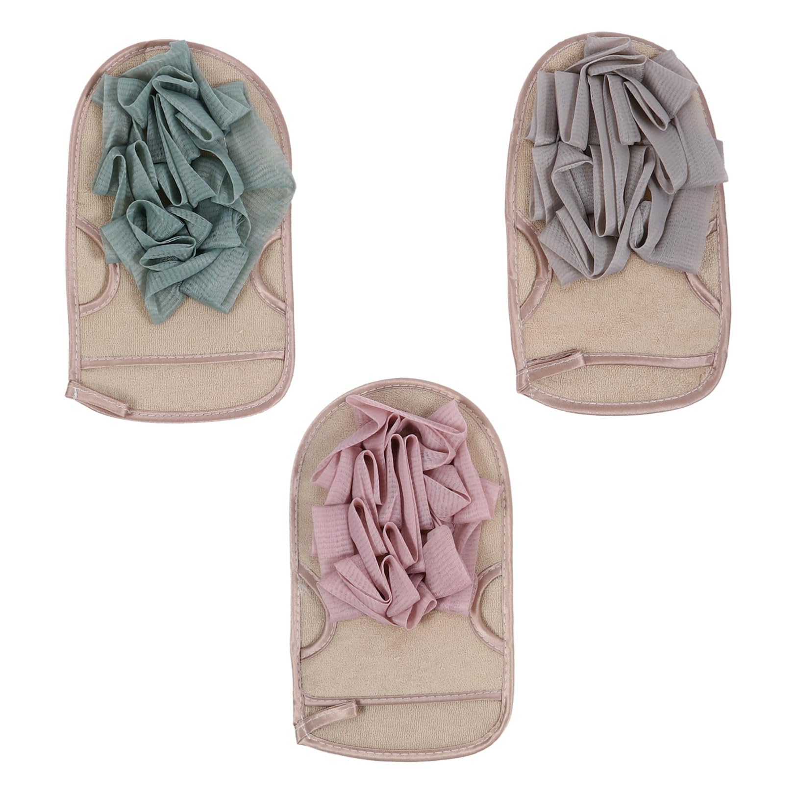POPETPOP 9pezzi Guanti Esfolianti Da Bagno Spugne Doublé Sided Per Rimozione Rifiuti Cutanei e Pulizia Della Di Guanti Vari Colori