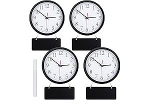 4 Pcs Silent World Clock Set for Enhanced Global Timekeeping