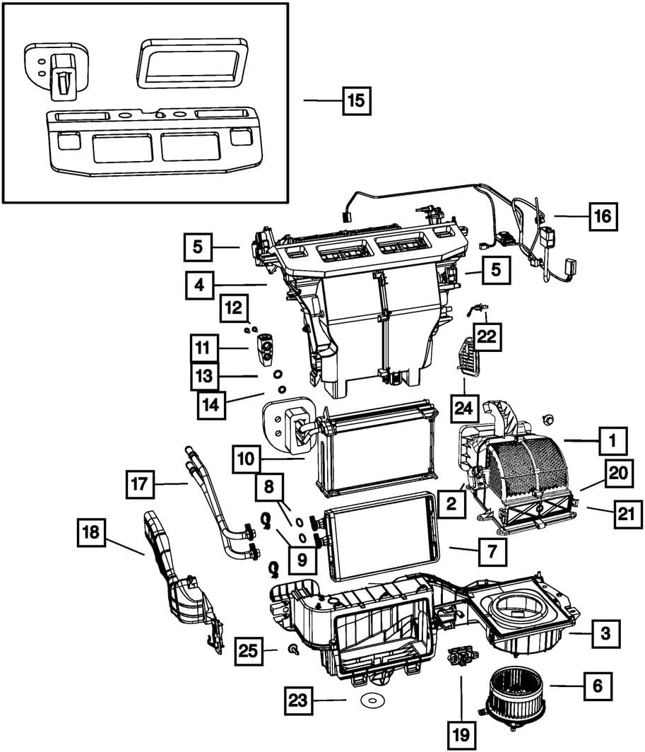 Mopar 68029719AB MOTOR BLOWER WITH WHEEL