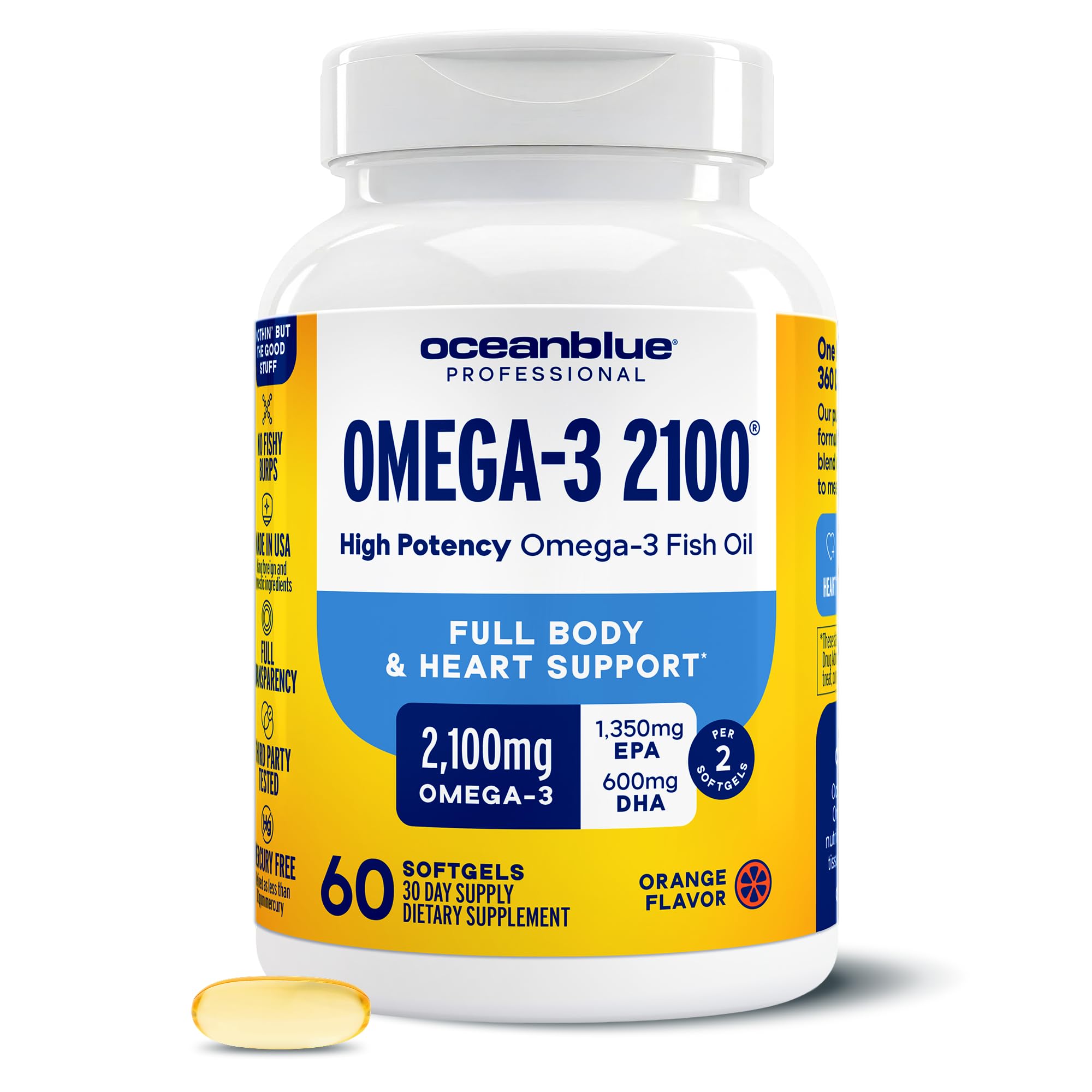 Ocean Blue Omega 2100 Nutritional Supplement, 60 Count