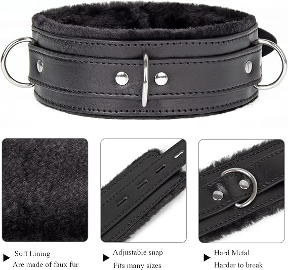 Leather Choker Collar Necklace Adjustable Size for Women/Men Pink Black Purple Red