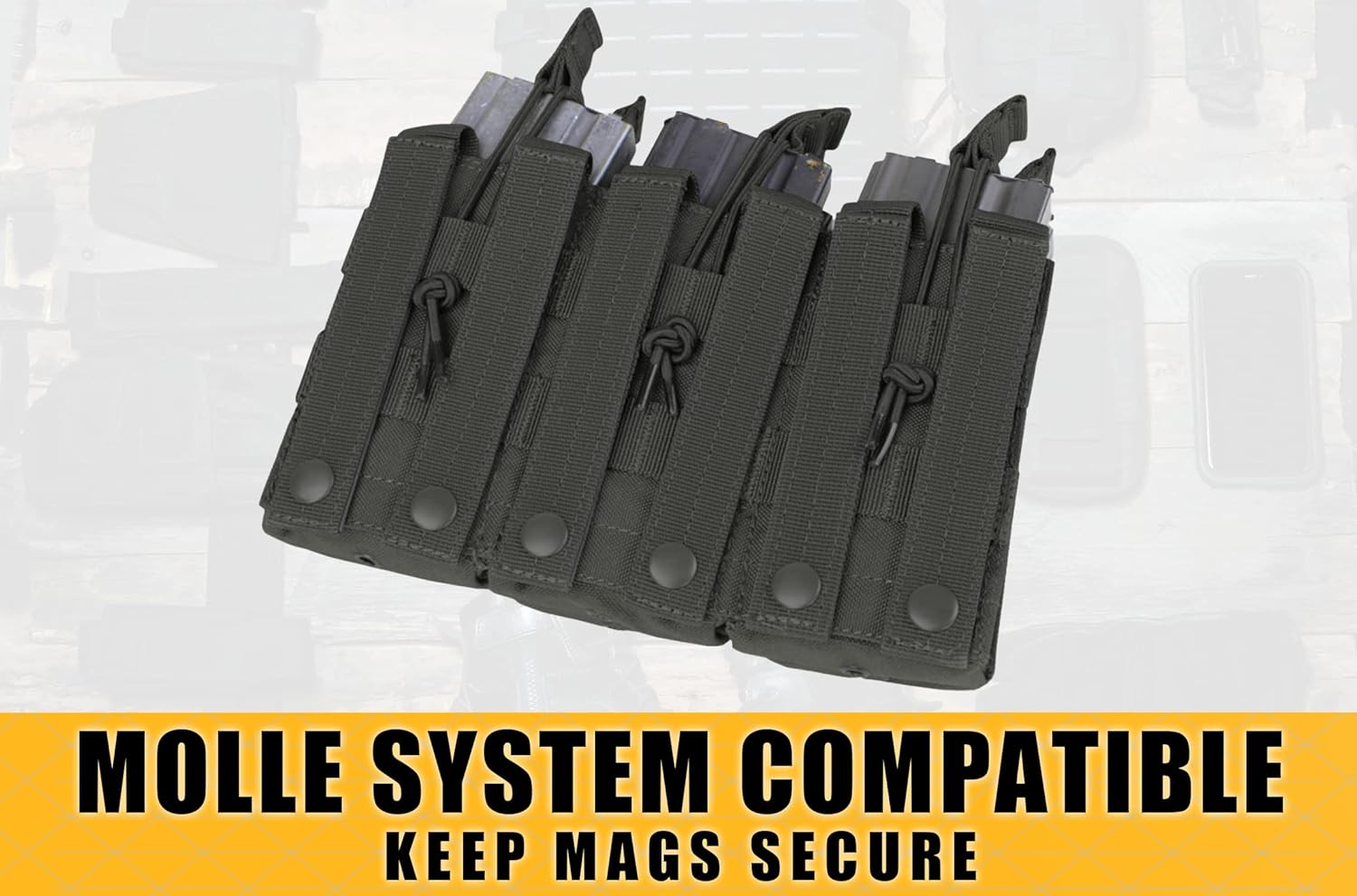 Condor Elite MA44-002 Triple Stacker M4 Mag Pouch Black