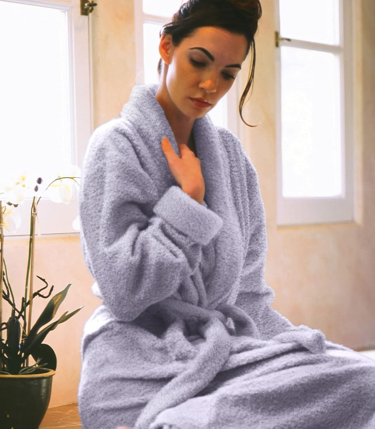 Plush Microfiber Fleece Robe | Super Soft & Warm | Lightweight | Full Length - Image 2