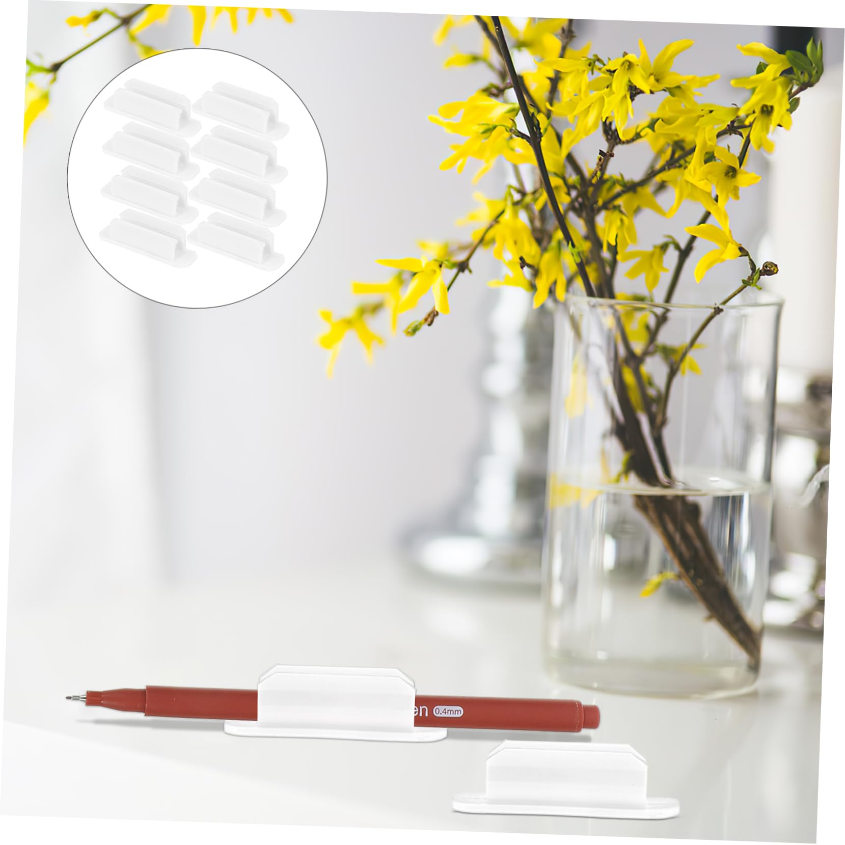 FRCOLOR 50stücke Silikon Pen Holder Clips Für Whiteboard Und Schreibtisch Selbstklebende Stifthalter Für Marker Bleistifte Und Mehr Praktisch Und Langlebig Für Büro Und Schule
