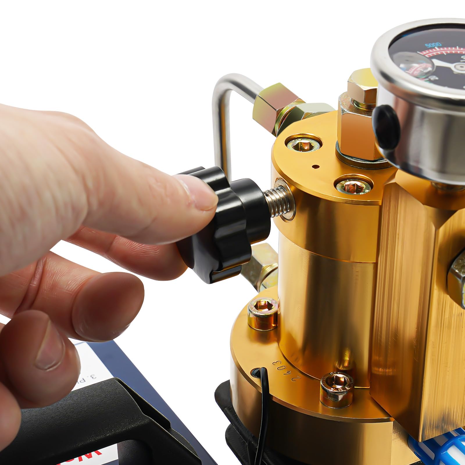 Compresor PCP 300bar compresor de aire 4500PSI - 1800 W 2800 rpm Compresor de alta presión 30Mpa Compresor de Buceo Parada Manual para Entile, Tuberías y Pequeñas Botellas de Alta Presión