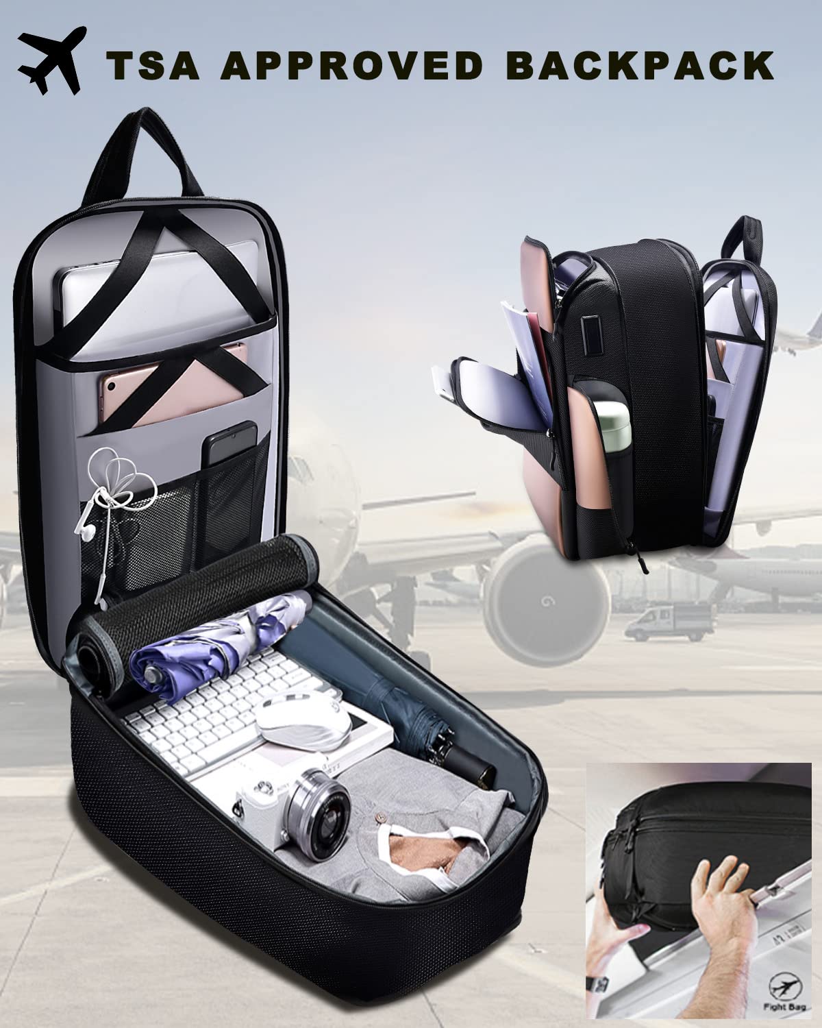 slanke en uitbreidbare 15 15,6 16 inch laptoprugzak