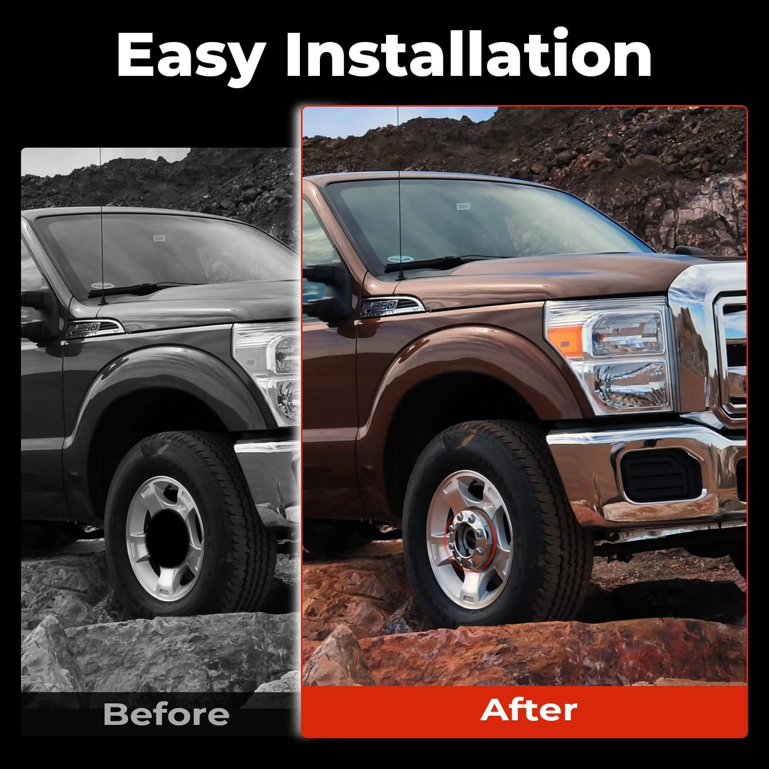 KARPAL 2Pcs Front Wheel Center Hubcap Compatible with 2005-2018 Ford F-350, Dually 4x4 Open, Replacement 5C3Z1130TA