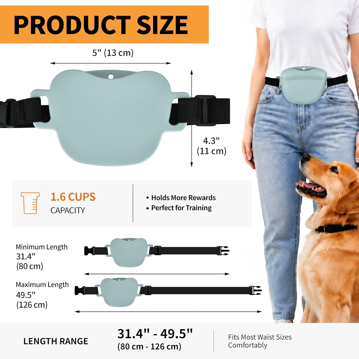 Silicone Dog Treat Pouch with Training Clicker image 3