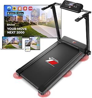 YM Tapis Roulant Salvaspazio 14 km/h, Marchio Italiano, Bluetooth + APP Interattive, Tapis Roulant Elettrico Pieghevole, P…