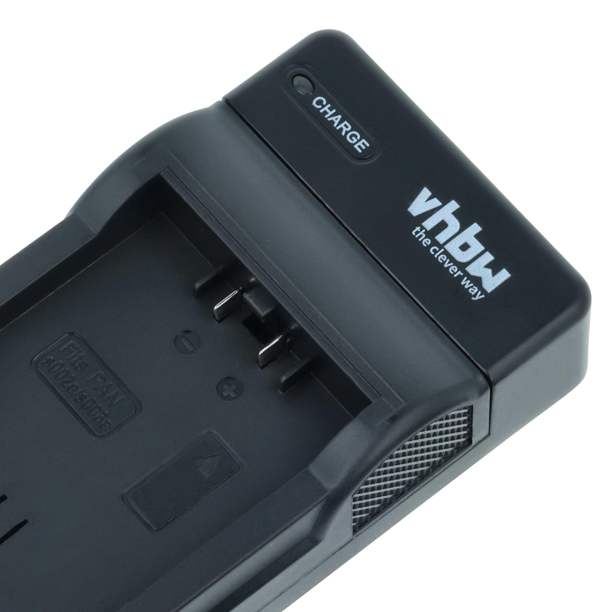 vhbw caricatore USB-C compatibile con Panasonic CGA-S006, CGA-S006E, CGR-S002, CGR-S002A camera + cavo USB-C + LED