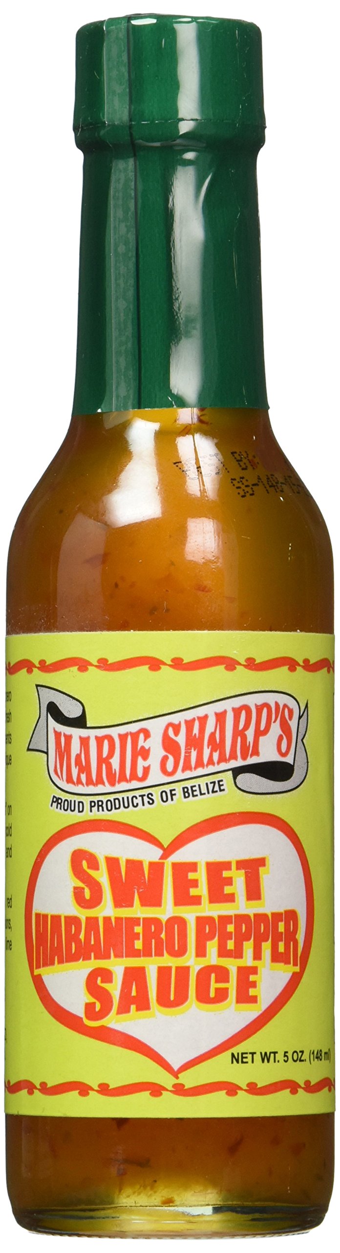 Marie Sharp’s Sweet Habanero Pepper Sauce, 5 oz | Belizean Hot Sauce with Sweet & Spicy Flavor | Perfect for Glazes, Marinades & Dips | All-Natural, No Preservatives