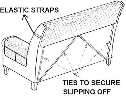 Miniatura 3 de Celine Linen Bloomingdale - Funda acolchada reversible de 2 tonos con bolsillos inteligentes de almacenamiento de doble cara, antideslizante, ideal