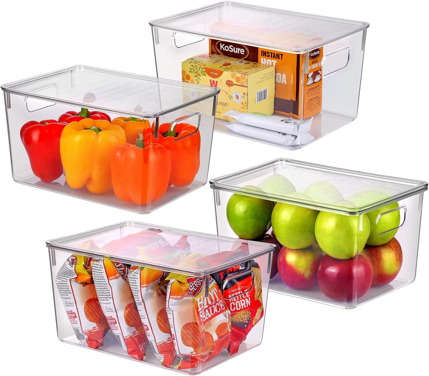 Homeries Pantry Organization And Storage bins With Lids