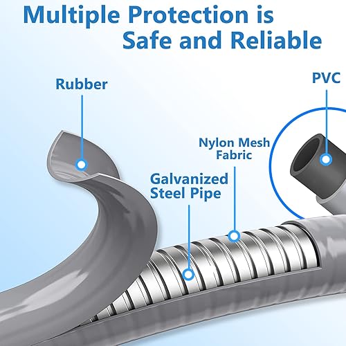 Miniatura 3 de GasSaf Manguera de gas natural de 38 pulgadas de diámetro interior, manguera de gas de conexión rápida de 24 pies con rosca de tubo hembra de 38 x