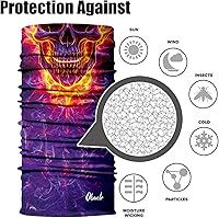 Vista 167 de Obacle - Tapabocas con cuello polar y de estilo de pañuelo contra el polvo y el sol para hombre y mujer
