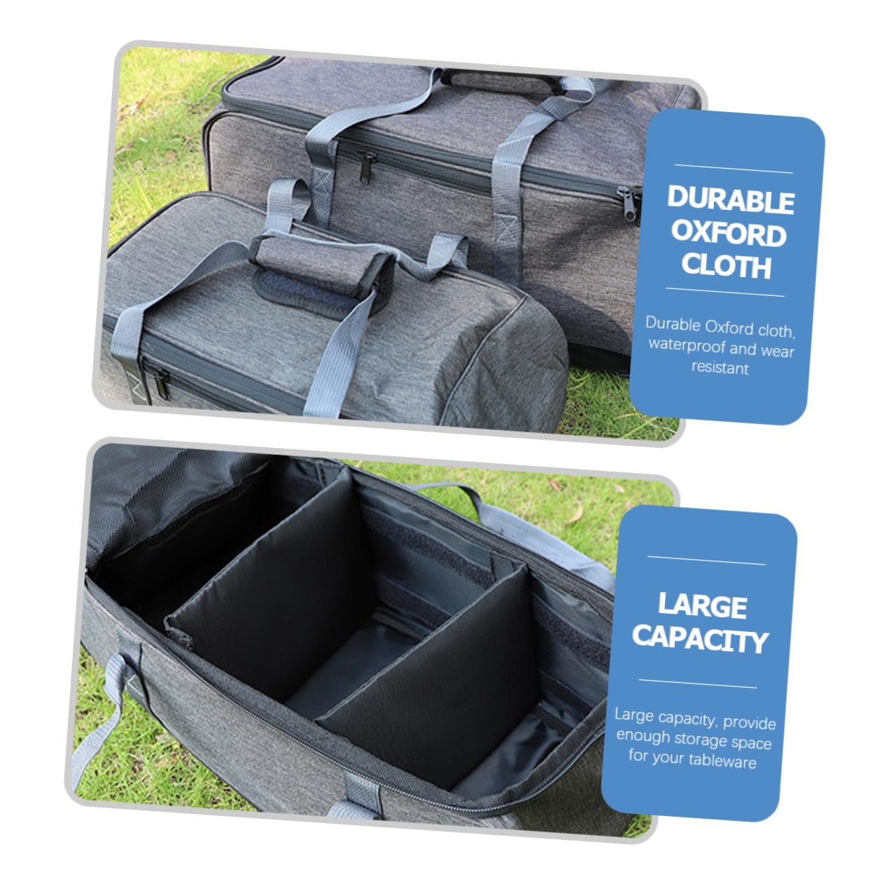 ibasenice Borsa Porta Utensili Campeggio Resistente con Manico Custodia Capiente per Fornello e Pentole Outdoor Sacchetto Pratico e Durevole per Trasporto e Conservazione