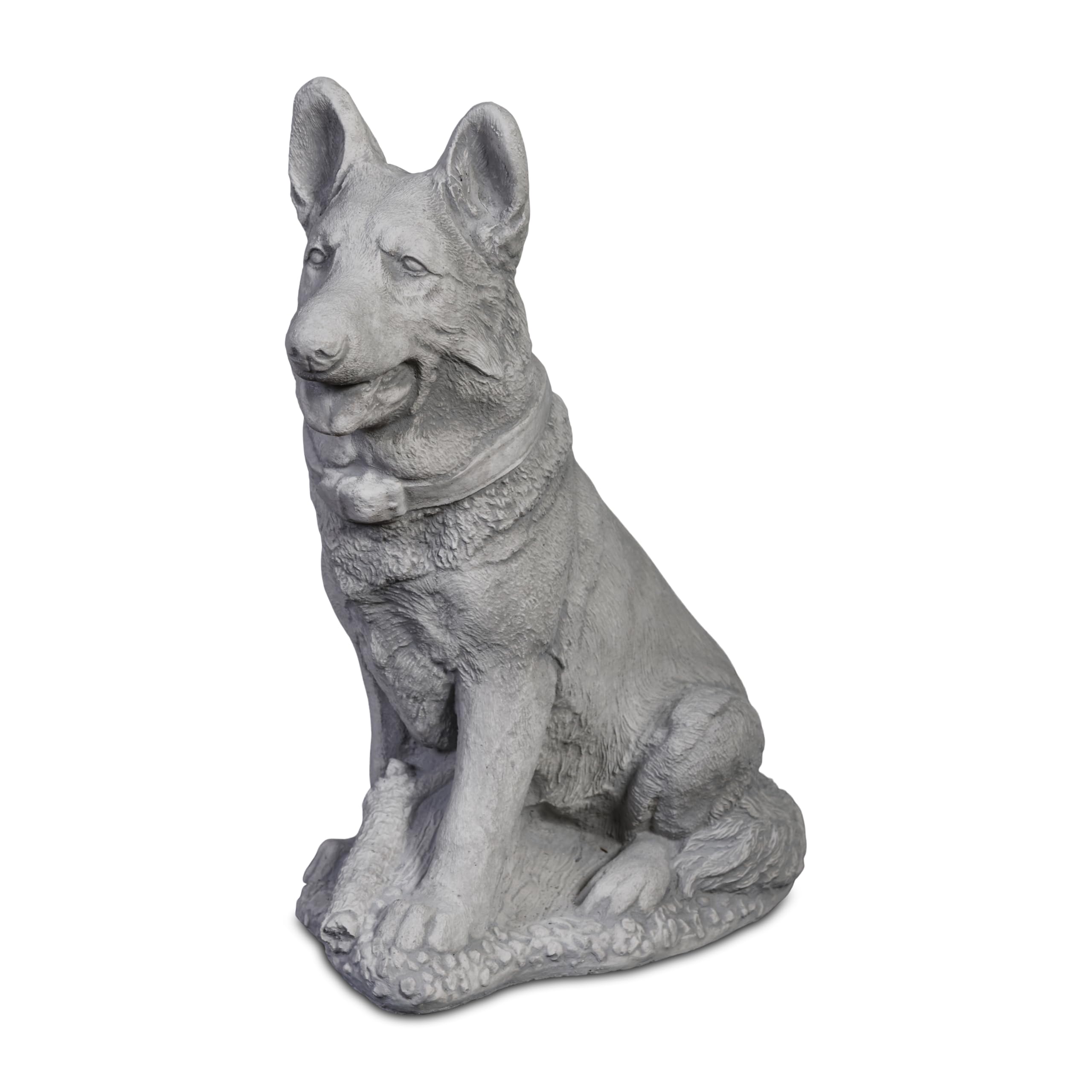 gartendekoparadies.de German Shepherd, stone figure, H. 42 cm, 17 kg, gray, frost-proof made of cast stone for outdoor use