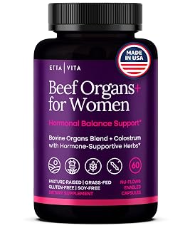 Womens Primal Beef Organ Supplement with Grass-Fed/Finished Ovary, Uterus, Liver, Kidney, Heart, Bone Matrix, Colostrum, Maca, Ashwagandha, Shatavari & Chasteberry - Natural Energy Support Made in USA - Amazon product rated Grade B