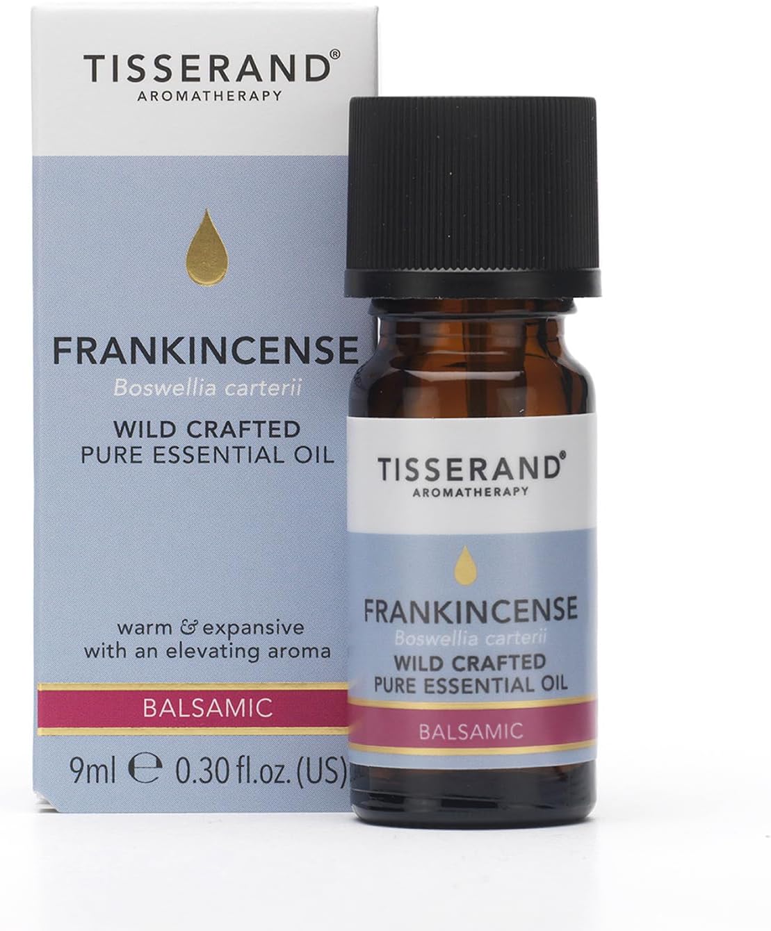 Tisserand Aromatherapy,Frankincense - Wild Crafted Essential Oil,Massage Oil, Aromatherapy Oil, Skin Oil, Oil for Diffuser, 100% Natural Pure Essential Oils,9ml