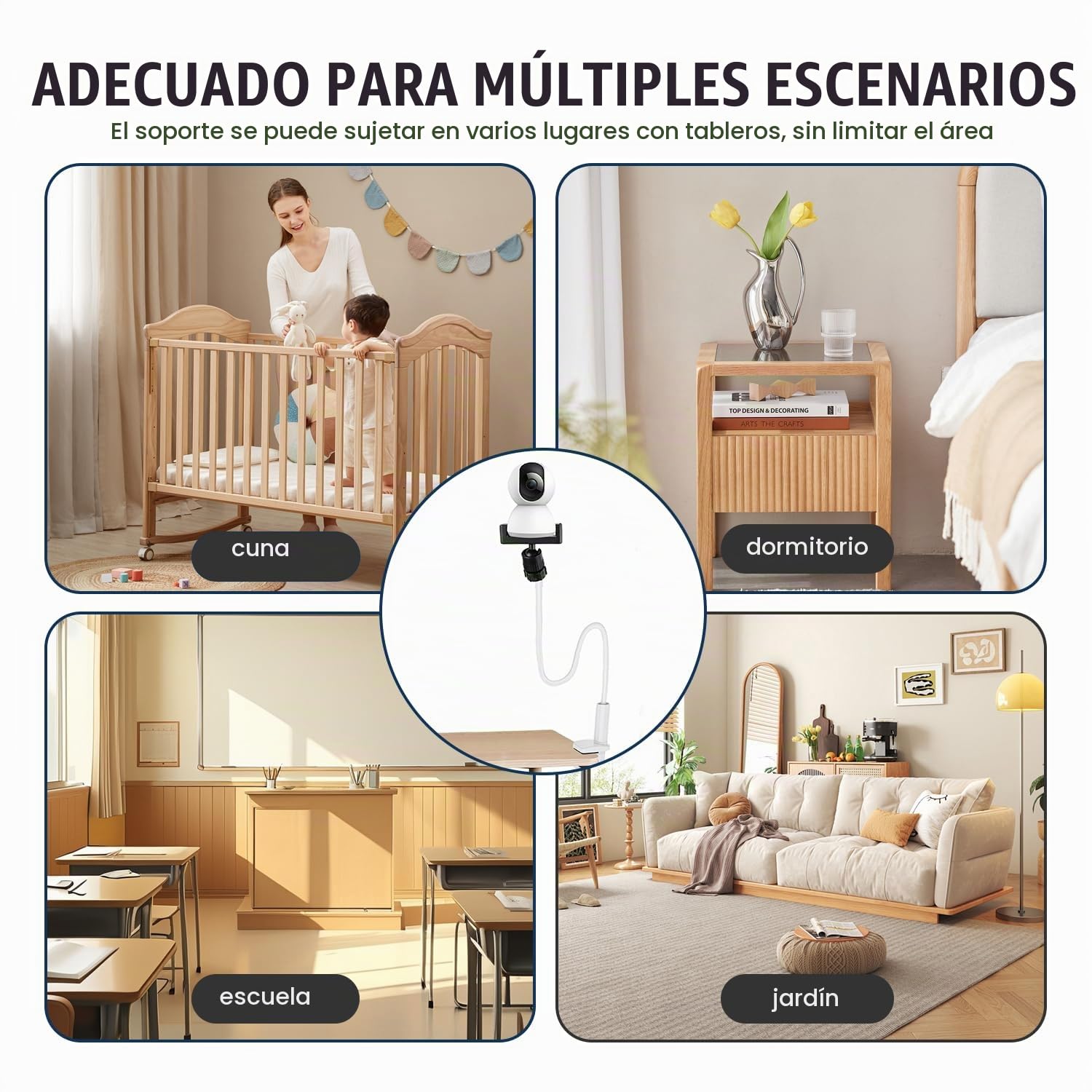Soporte Camara Vigilancia, Soporte Universal para Cámaras con Rosca 1/4