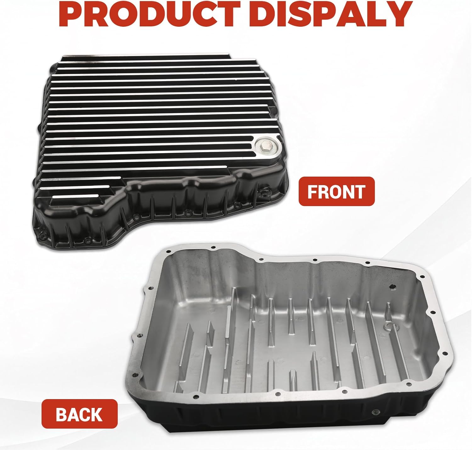 Heavy Duty Transmission Oil Pan Compatible with Dodge Ram 2500/3500 2007-2021 6.7L 68RFE Transmission Replace# 228052110