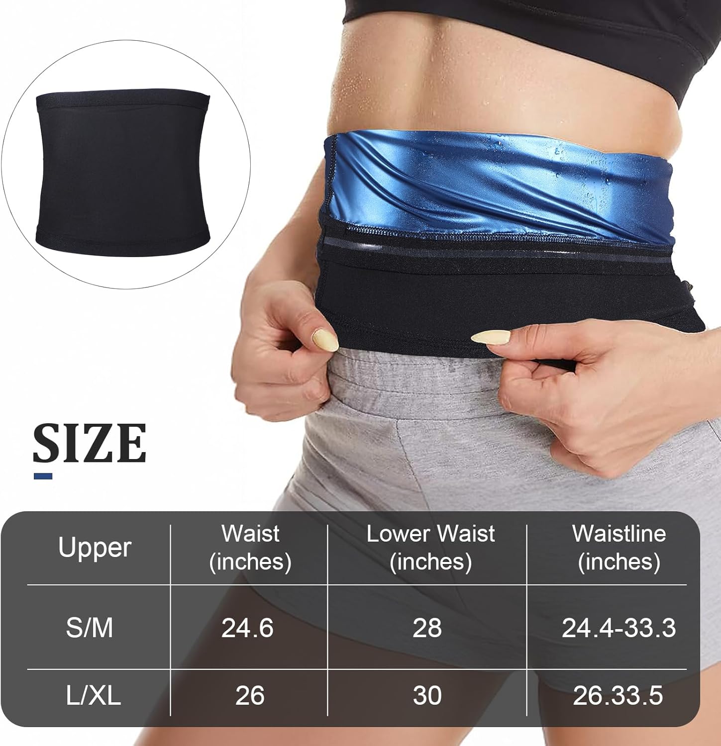 Waist Trimmer for Women, Sweat Sauna Belt Band, Waist Cincher, Sauna Slimming Belt - Image 2