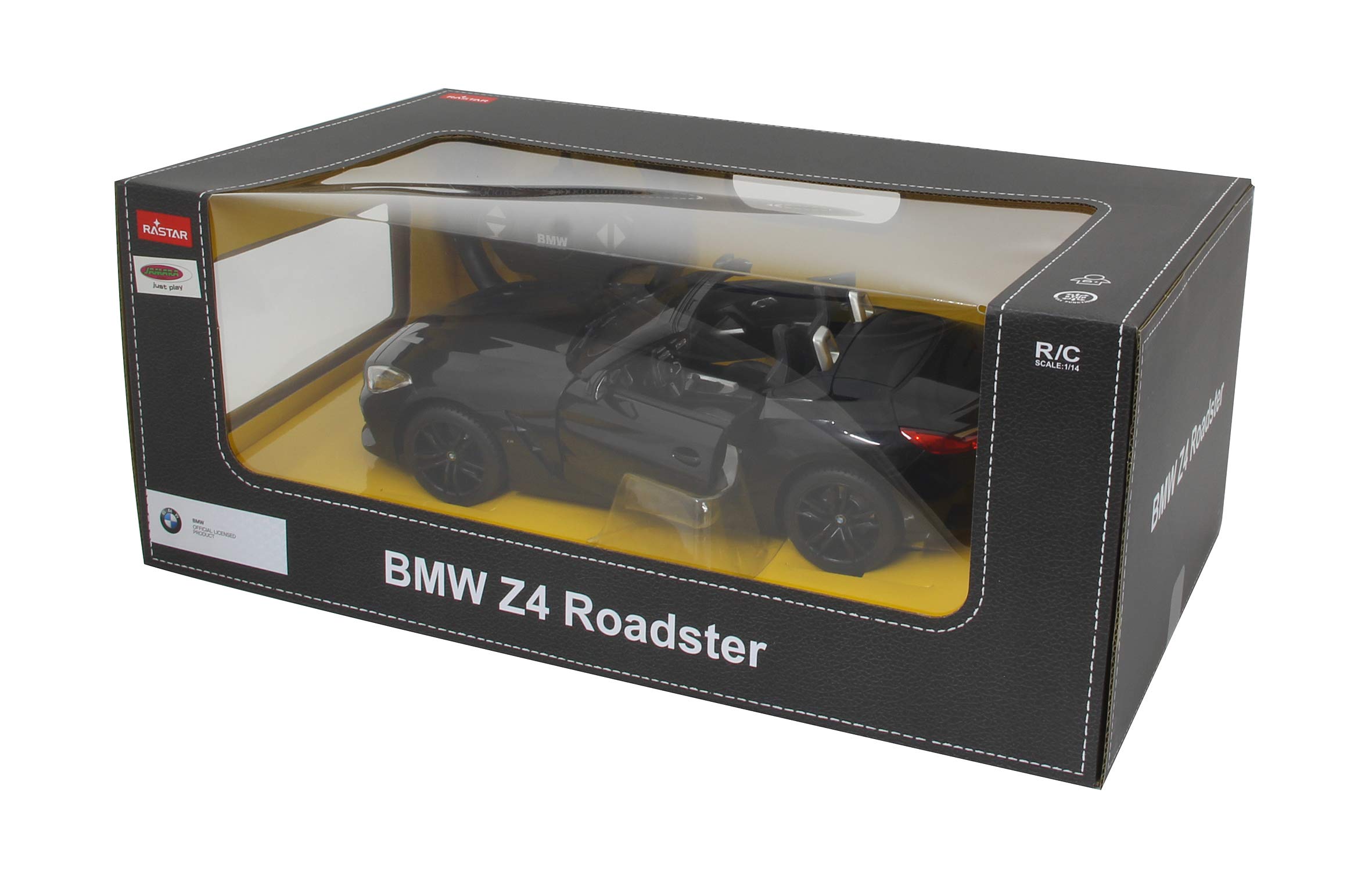 JAMARA 405173 - BMW Z4 Roadster 1:14 2,4 GHz drzwi ręczne - oficjalnie licencjonowane, do 1 godziny czasu jazdy, ok. 11 km/h, idealnie odtworzone szczegóły, szczegółowe wnętrze, światło LED