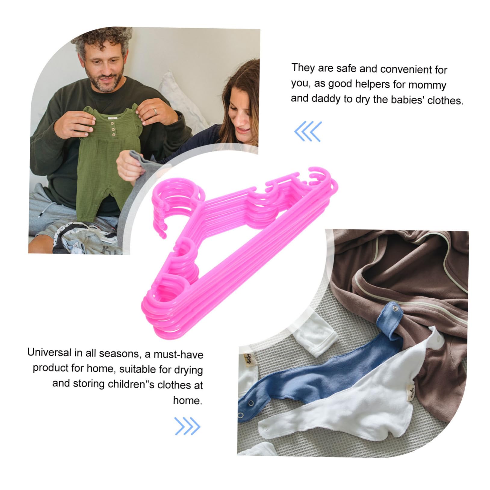 MAGICLULU 40 Piezas De Perchas para Niños Perchas para Niños De Ropa para Percha De Tela Pesadas para Faldas Perchero De Plástico para Bebés