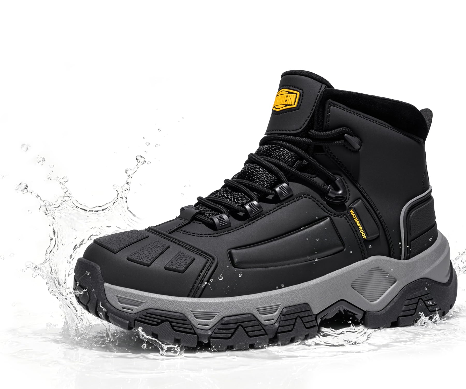 Chaussures de Randonnée Homme Imperméables Chaussure de Marche | Bottes de Randonnée Antidrapantes Soutien VoûTe Plantaire Renfort au Niveau de la Pointe Bottes Confortables pour Marche