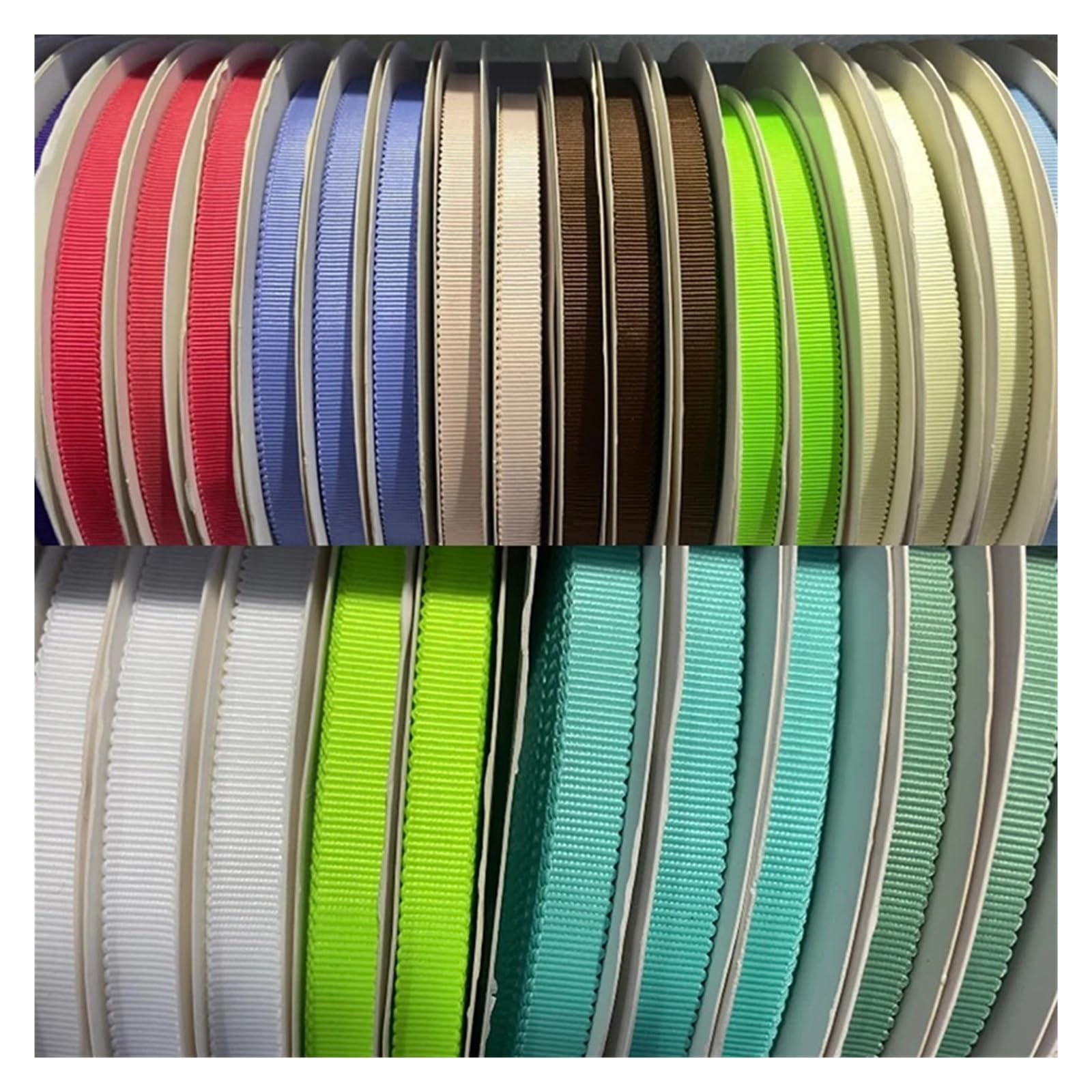 Gurtband Ripsband, Schrägband, mehrfarbig, Polyester-Bindeband, 6912152025mm, for Verpacken von Hüten, Kleidung, Blumensäckchen, Nähen(50,25mm 50yards)