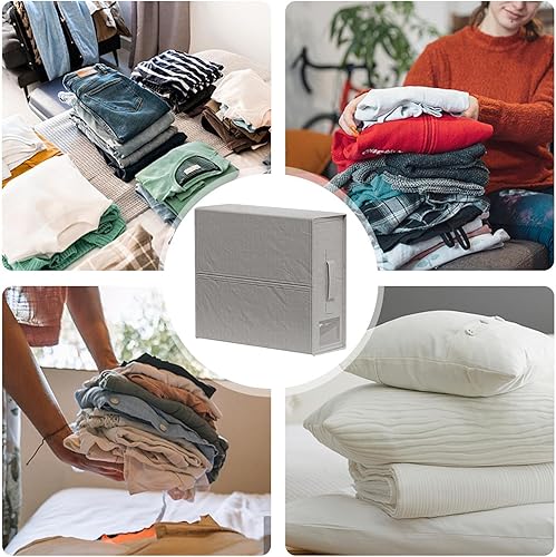 Miniatura 3 de Organizador plegable de almacenamiento de ropa de cama, organizador de sábanas, caja de almacenamiento de tela Oxford 600D para ropa de cama, toalla