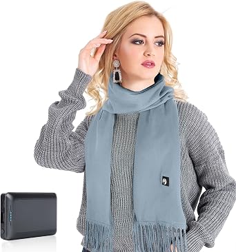 Heated Scarf for Women,Men Rechargeable Heating Scarf for Neck with Battery