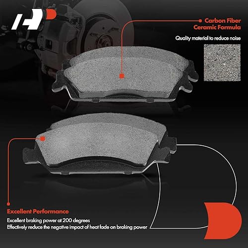 Miniatura 7 de A-Premium Pinzas de freno de disco delanteras y traseras con pastillas de cerámica compatibles con Chevrolet Silverado 1500 2007-2013 Tahoe Suburban