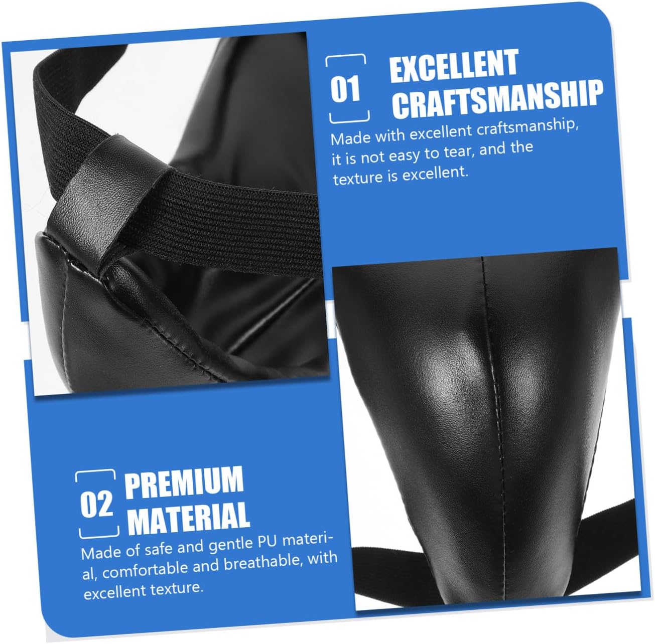 Groin Protector Groin Guard Comfortable Crotch Guard Breathable Training Crotch Protector for Adults and Martial Arts Taekwondo Boxing Sparring Gear Black L