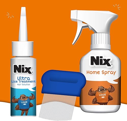 Miniatura 33 de Kit de tratamiento para piojos Nix para cabello y hogar, solución ultra para el cabello (3.4 fl oz), aerosol para matar chinches y piojos en el