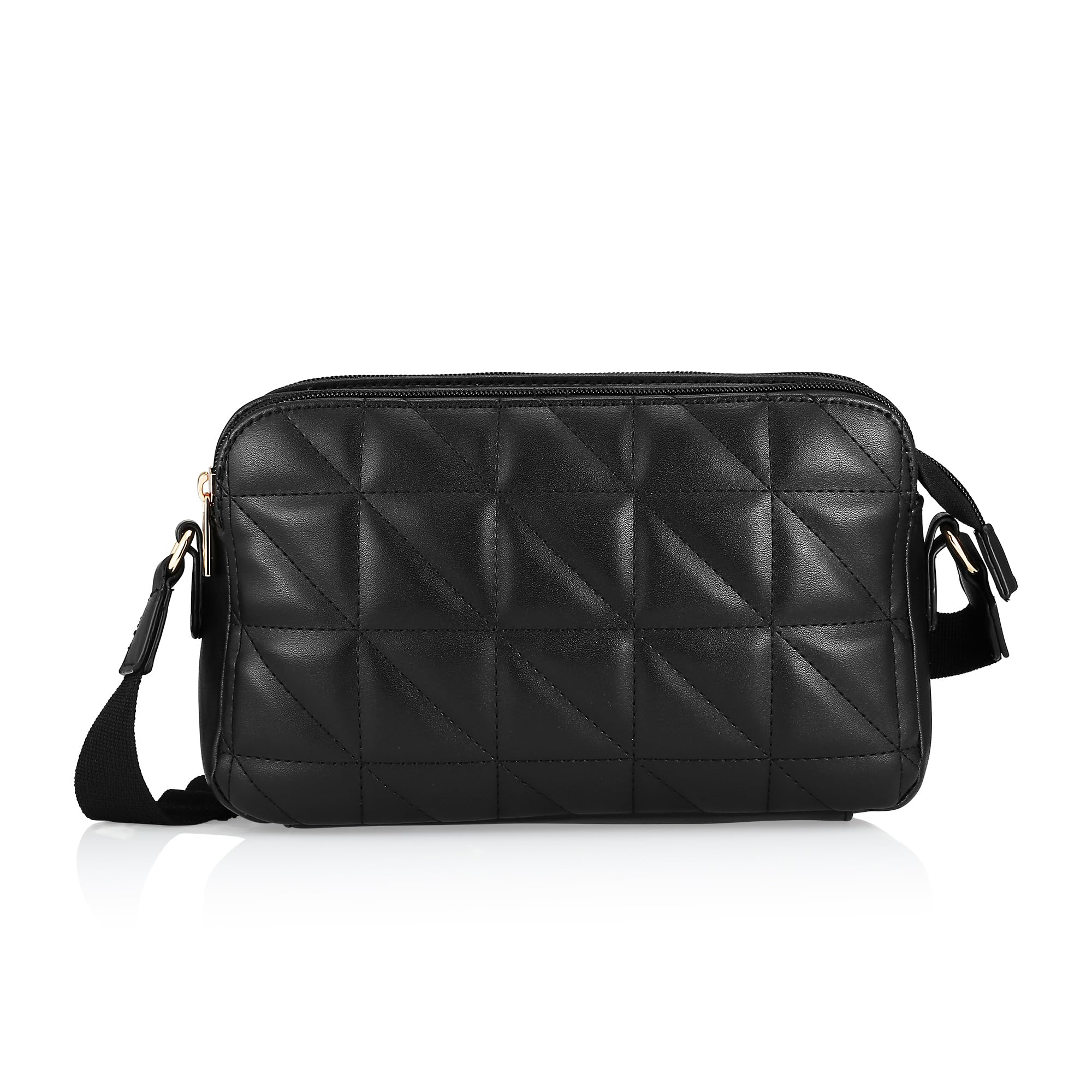 fastrack Solid PU Zipper Closure Women's Casual Sling Bag (Black, MEDIUM)-picture-24